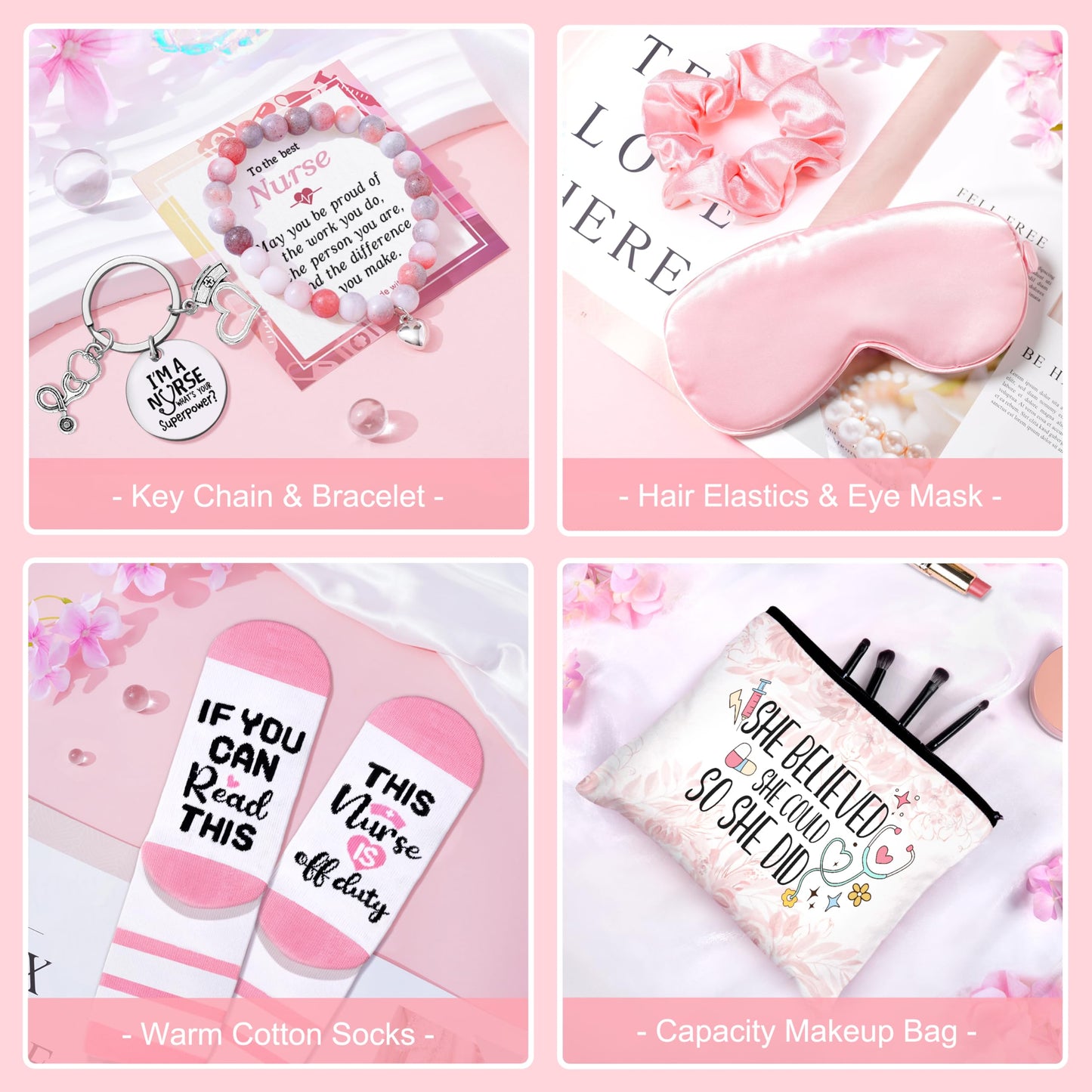 Nurse Gifts for Women, Nurses Day 2026 Gift, Nurses Week Gift Nurse Appreciation Gifts Set, Get Well Soon Care Package Relaxing Spa Set, Thank You Box for Nursing, RN, Nur se Practitioner