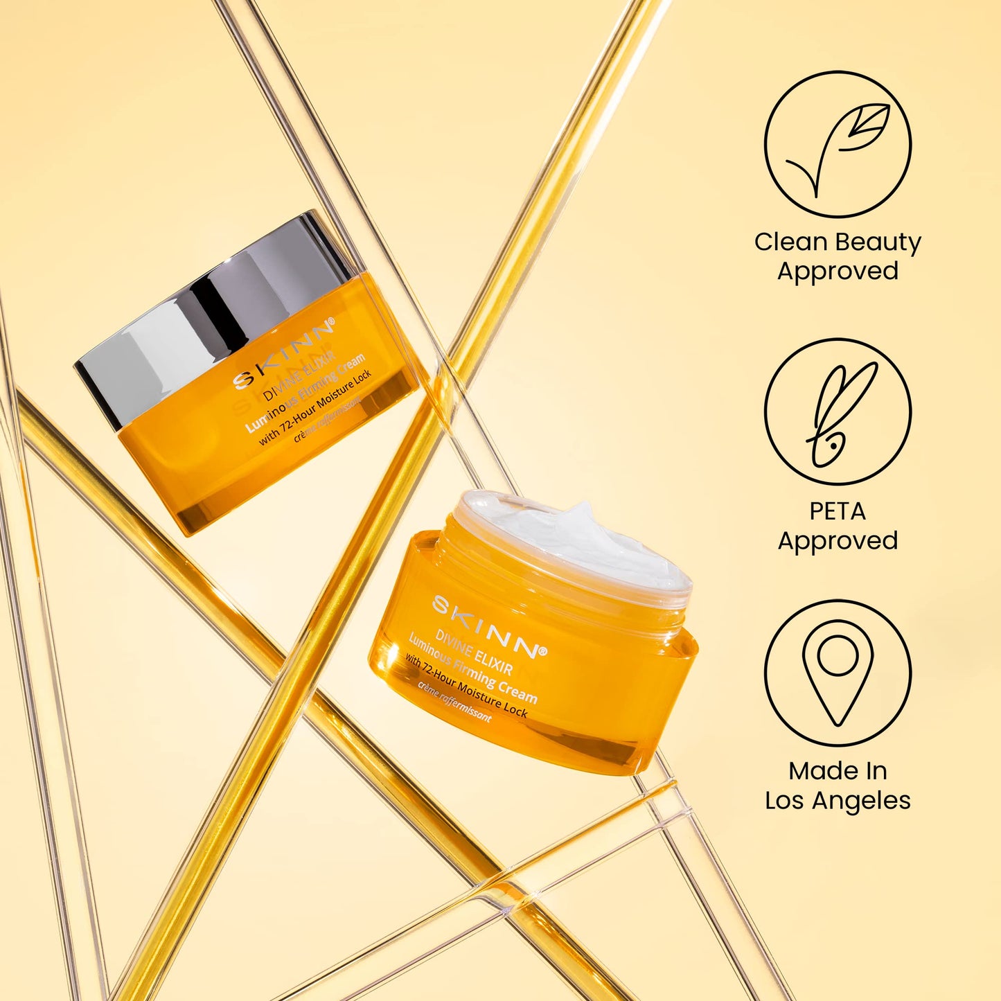 SKINN Luminous Firming Cream - Facial Skin Care Cream Improves Elasticity, Plumps and Lifts Sagging Skin-Maintains Hydration to Reduce Fine Lines,Strengthen Skin’s Barrier Function-Manuka Honey