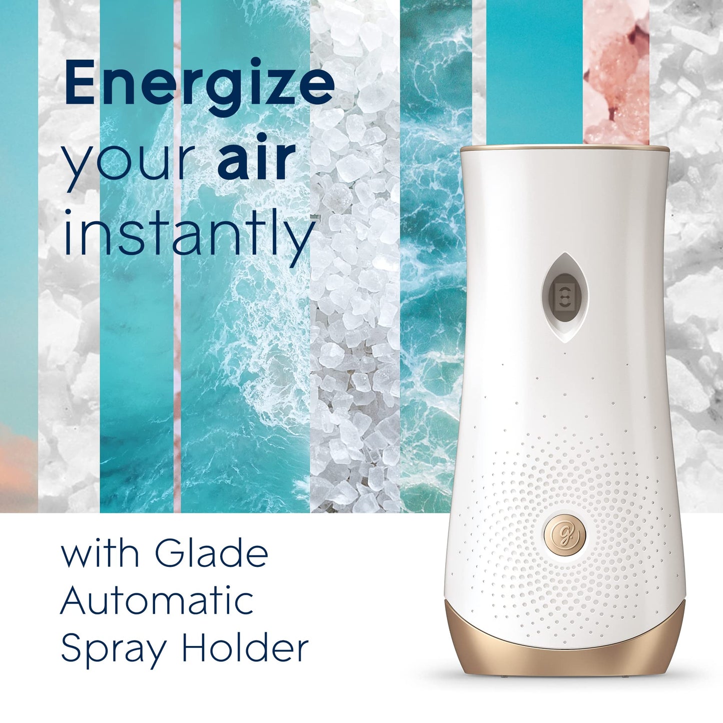 Glade Automatic Spray Refill, Sky & Sea Salt, Scented Air Freshener for Home and Bathroom, 6.2 Oz, 6 Count