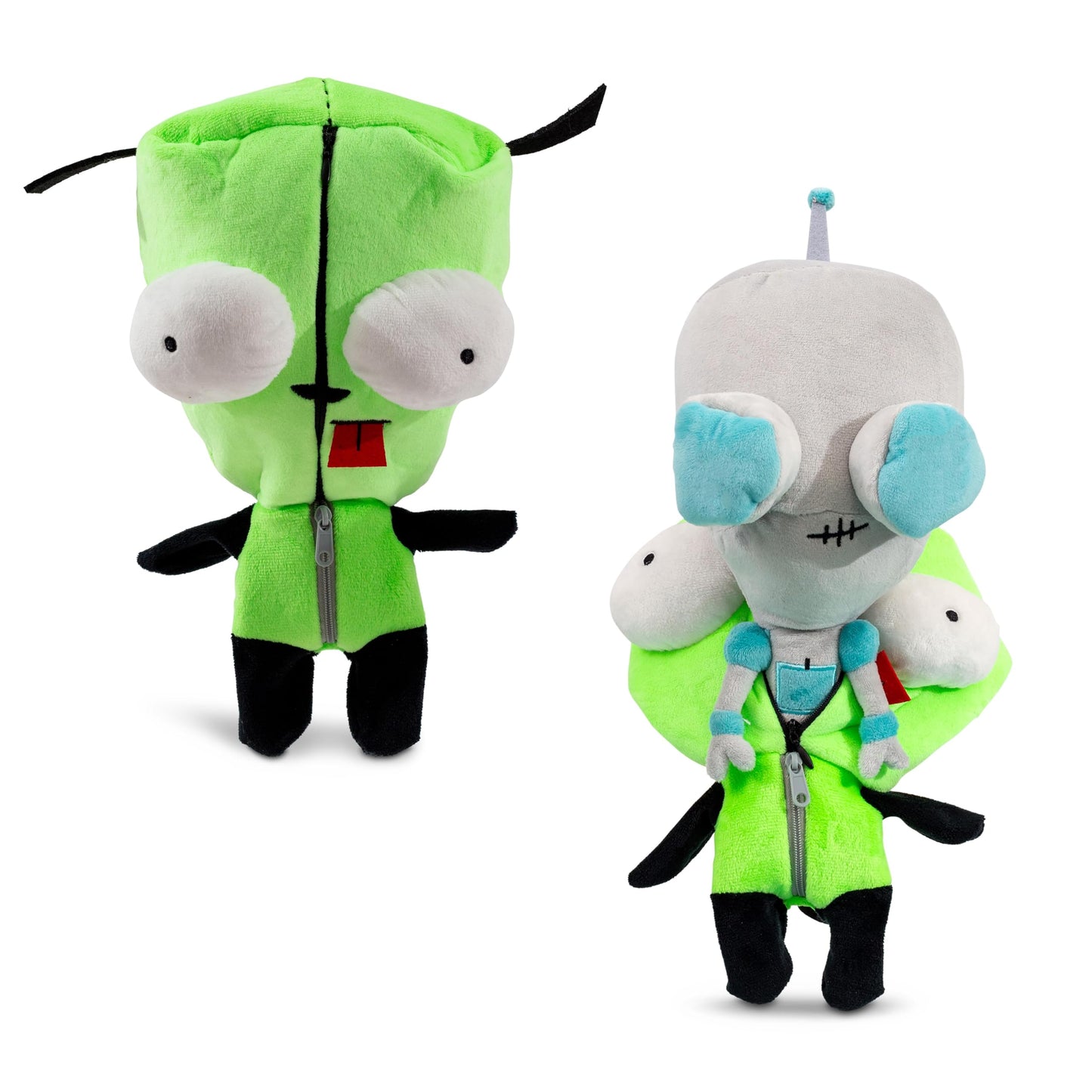 Invader Zim GIR With Removable Costume 10-Inch Collector Plush Toy, Large Soft Stuffed Animal
