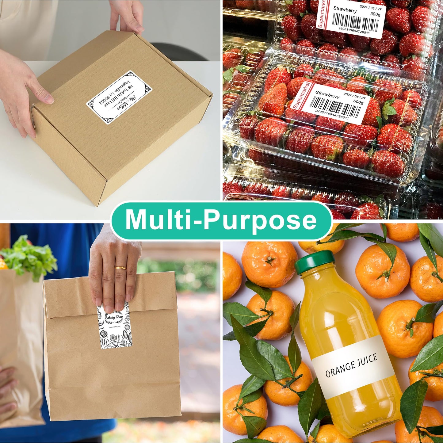 L LIKED 2" x 4" Label Stickers, Printable White 500 Sheets for Laser/Inkjet Printing - Matte White, 10 per Sheets (5000 PCS Labels)