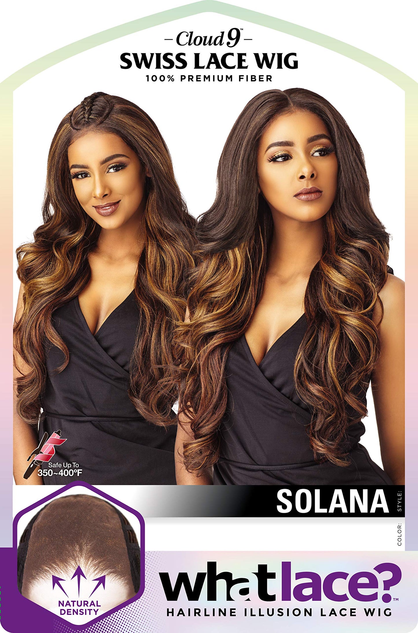 Sensationnel What lace 13x6 Wigs - solana lacefrontal hand tied glueless synthetic with natural density preplucked hairline (BURGUNDYWINE)