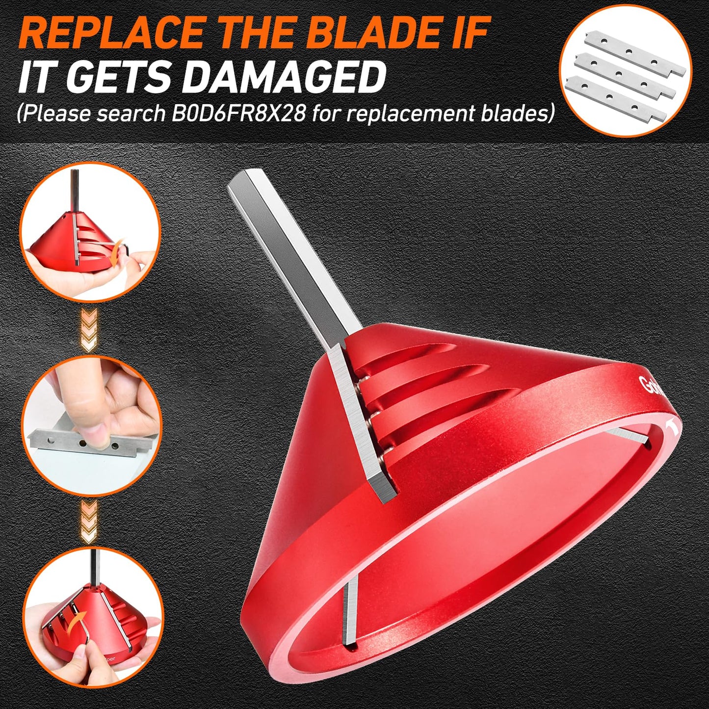 2 in 1 Inner-Outer PVC Deburring Tool, PVC Chamfer Tool, Pipe Deburring Reamer Plumbing Tool for OD 0.92" to 3.89", ID 0.75" to 3.5" PVC, CPVC, ABS, PP, PE Pipe