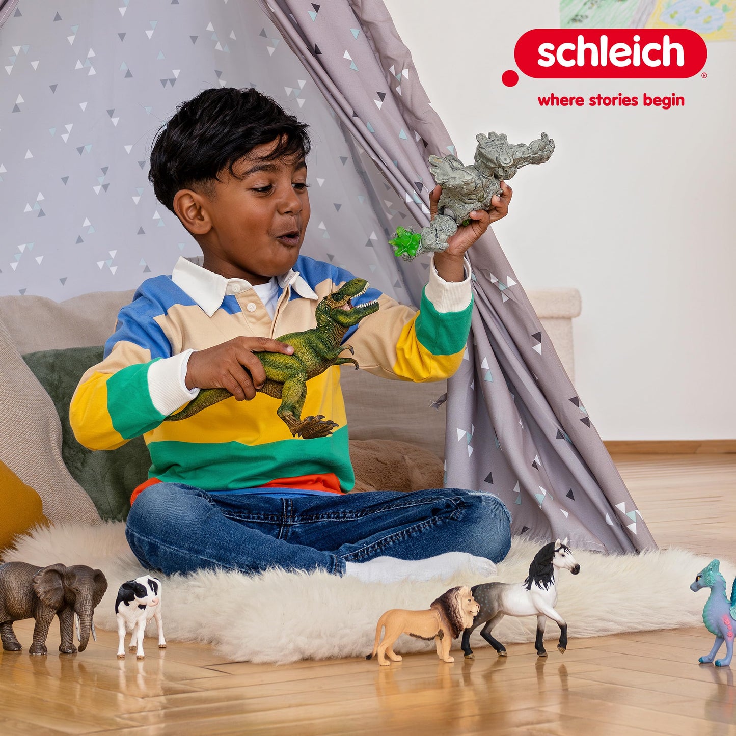 Schleich Wild Life — 45-Piece Animal Rescue Toy Truck Playset with Ranger, Lion and Meerkat Figures, Playsets to Inspire Storytelling, Wild Animal Toys for Kids Ages 3+
