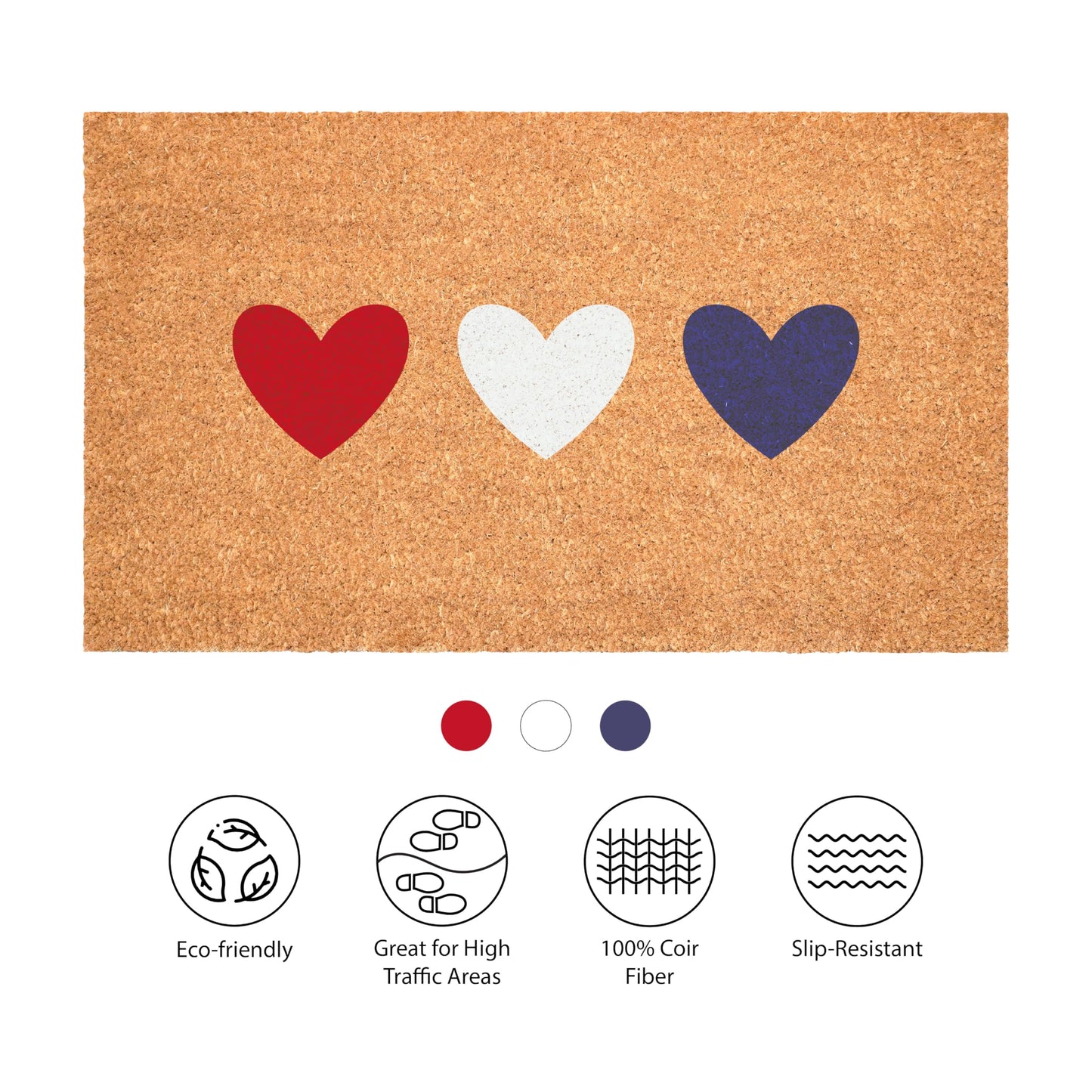 Calloway Mills Patriotic Hearts Doormats (24" x 36")