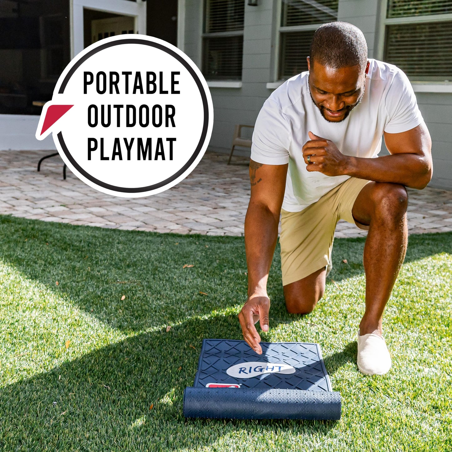 Franklin Sports MLB Learn Your Stance Batter's Box Training Mat - Perfect Kids Baseball + Teeball Practice Equipment - Fun Boys + Girls Batting Skills Toy