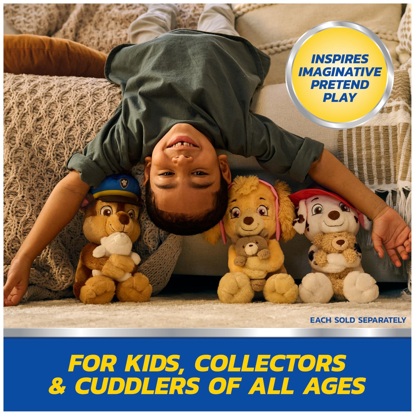 GUND PAW Patrol Chase with Snuffles Teddy Bear, Official Chase Plush Toy, Dog Stuffed Animal for Ages 1 and Up, 9.5”