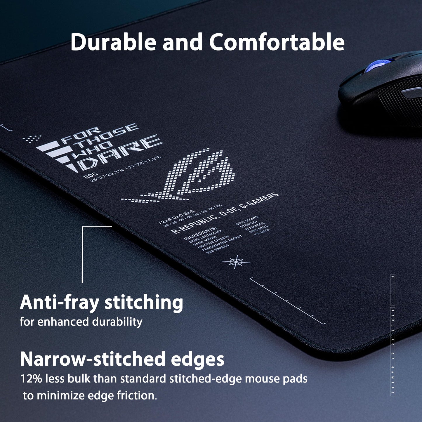 ASUS ROG Sheath II XXL Gaming Mouse Pad – 35.4” x 15.7”, Advanced Cooling Fabric, 1.5X Smoother Textile-Weave Surface, Flat-Stitched Durable Edges, Non-Slip Base - Black