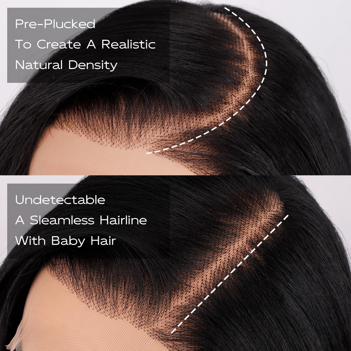 BLL Synthetic Lace Front Wig, Body Wave Glueless Wig 13x6 HD Lace Front Pre Plucked Natural Hairline Black Wigs For Black Women