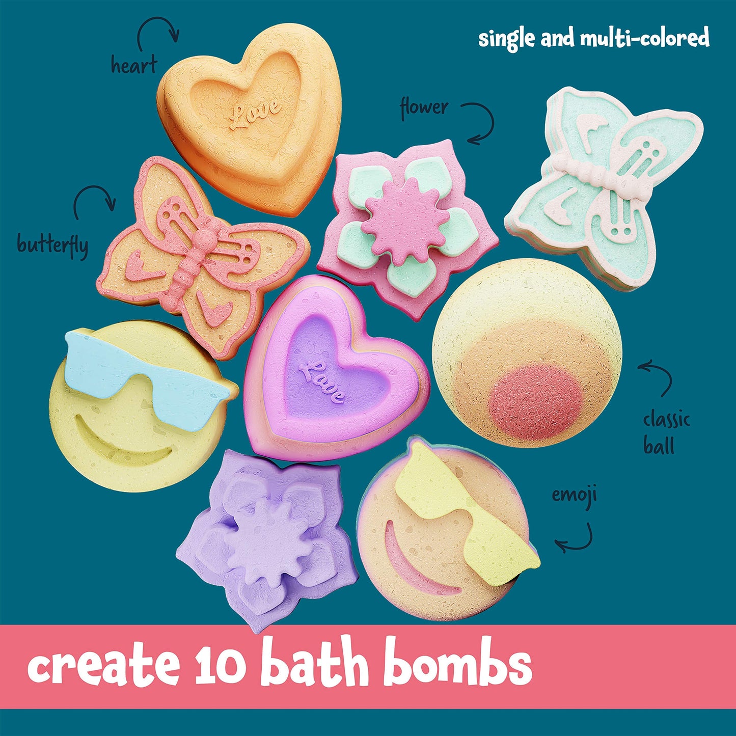 Soap & Bath Bomb Making Kit for Kids - 3-in-1 Spa Science Kits For Kids : DIY Craft project for Kids - Easter Gift for Girls and Boys : Complete Soap Making Kit & Make Your Own Bath Bombs, Soap & Bath Scrubs