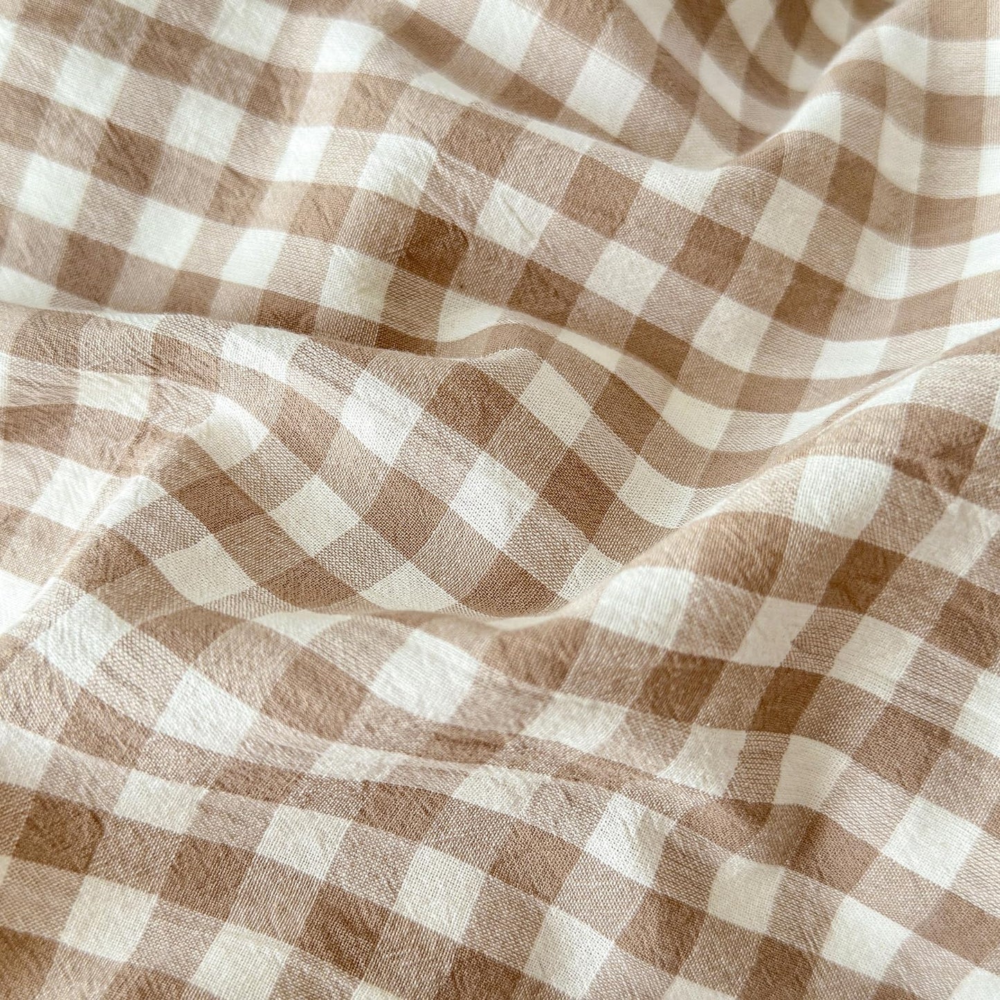 LifeTB Queen Comforter Set Tan Gingham Comforter Modern Style Beige Plaid Comforter Set 3 Pieces Fluffy Grid Checkered Comforter with 2 Pillowcases Boho Gingham Bedding Set Queen Size