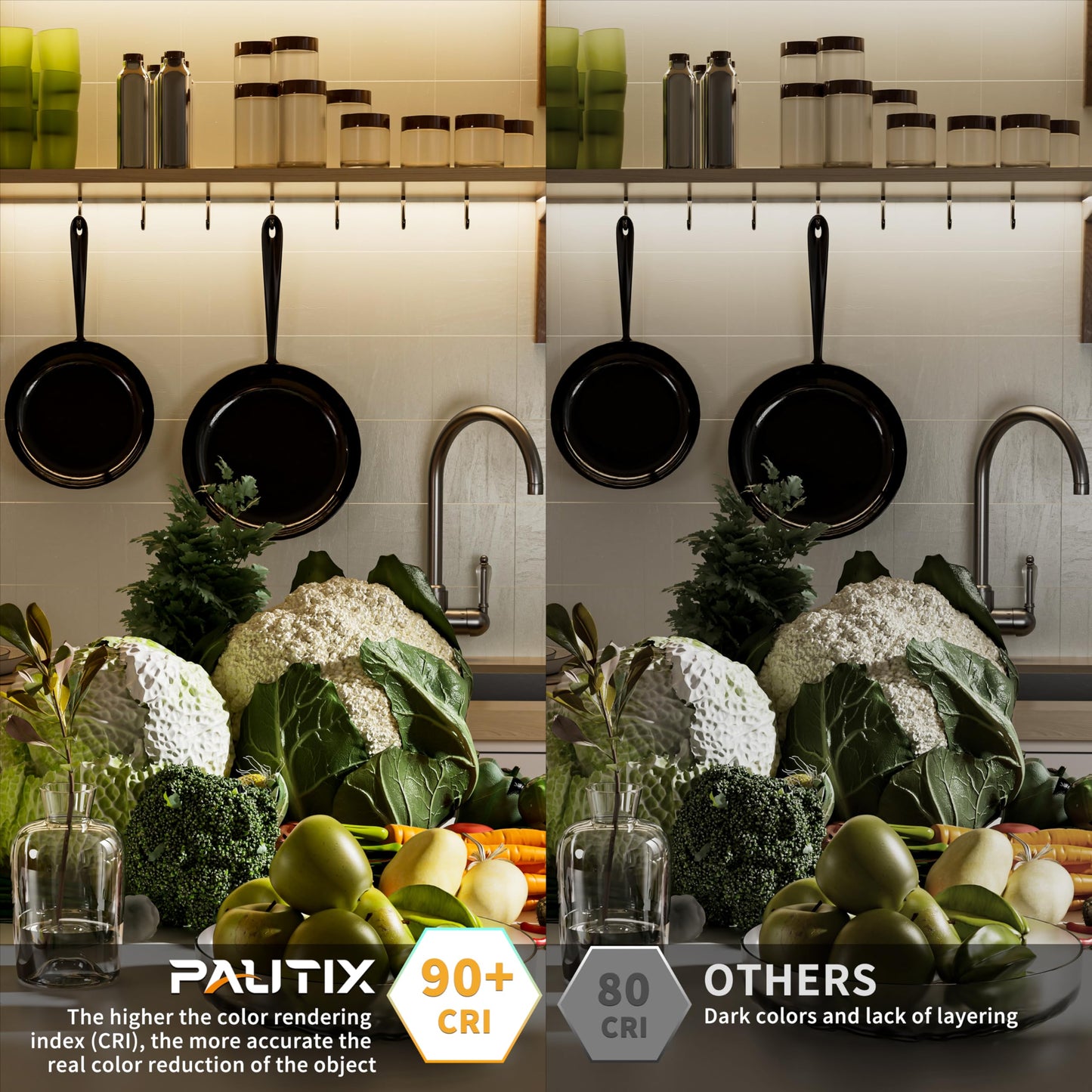 PAUTIX COB LED Strip Light 32.8ft/10m 5040LEDs Natural White 4000K,High Lumen Flexible CRI93+ LED Tape Super Bright DC24V,for Cabinet Home DIY Lighting Projects(Adapter & Controller Not Included)