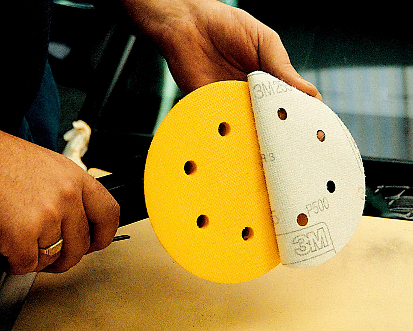 3M Cubitron II Hookit Clean Sanding Abrasive Disc 31484, 6 in, 400+ Grade, High Performance, Long Lasting, Multi-Hole Pattern, E-coat Sanding, Primer Sanding, 50 Discs/Carton