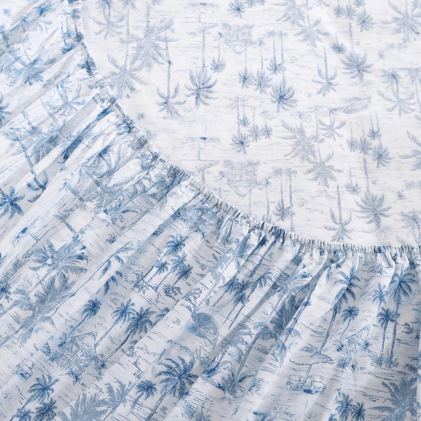 Tommy Bahama - King Sheets, Super Soft Cotton Percale Bedding Set with Matching Pillowcases, Crisp & Cool, Coastal Room Essentials (Surfside Blue, King)