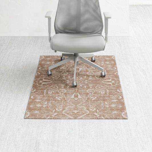 Anji Mountain Rug'd Chairmat Carpet Desk Mat-Jacquard Woven Top, Anti-Slip Backing for Low Pile Carpets & Hard Surfaces - Office Chair Desk Accessories Floor Chair mats, Tamanrasset (36 x 48)