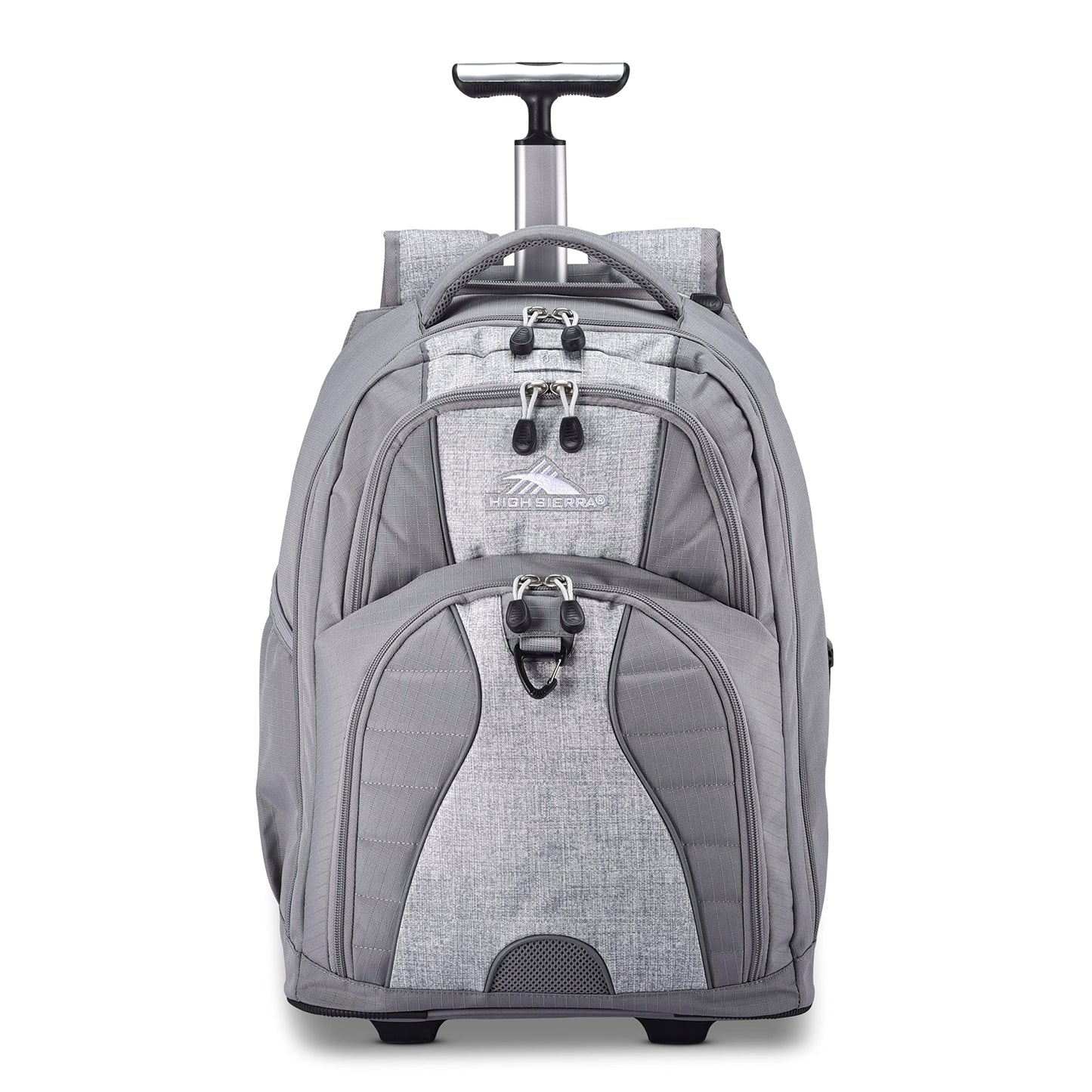 High Sierra Freewheel Wheeled Laptop Backpack, Silver Heather, One Size