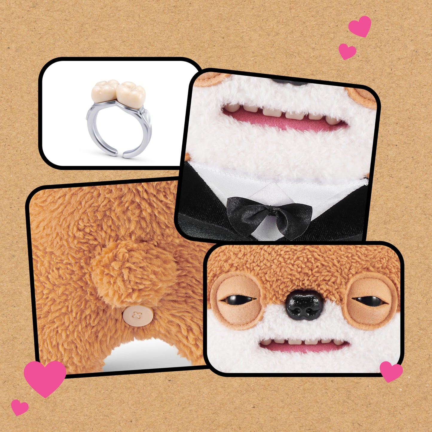 Fuggler Wedding Fuggs 9-Inch Plush 2-Pack by ZURU – Funny Ugly Monster Stuffed Animals with Human-Like Teeth & Tooth Ring, Collectible Plush for Kids, Tweens, Teens & Adult Fans