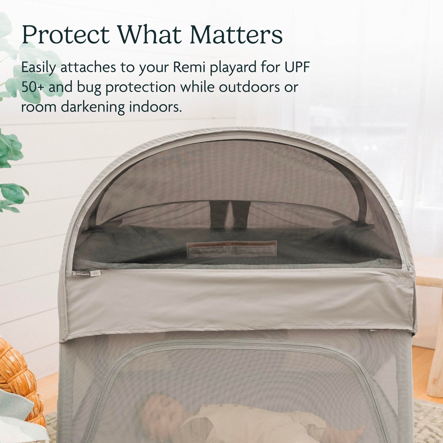 UPPAbaby Remi Canopy - Sun + Bug Protection - Ventilated Cover for Indoor or Outdoor Use - Folds Compactly for Travel