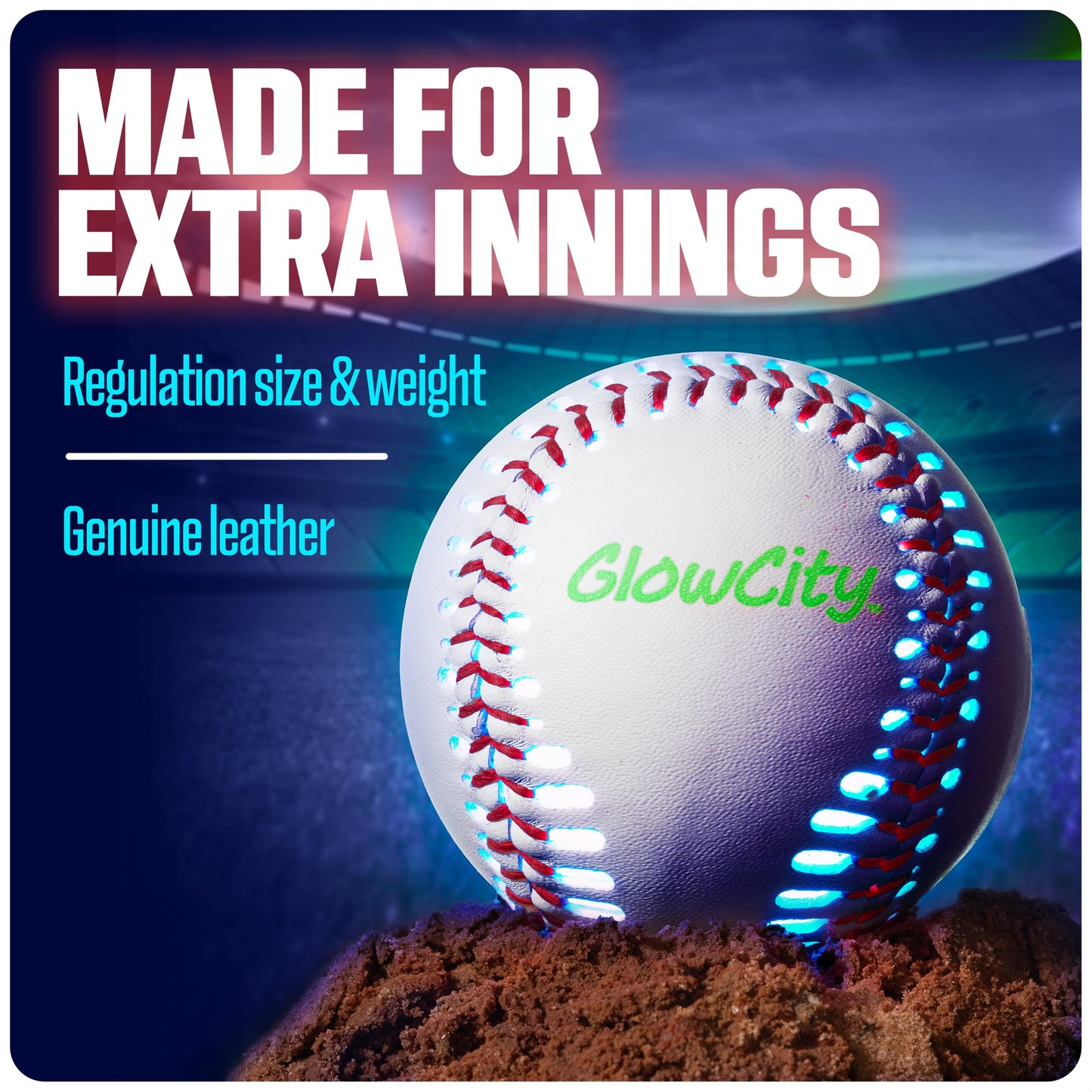 GlowCity Light up Baseball - Leather