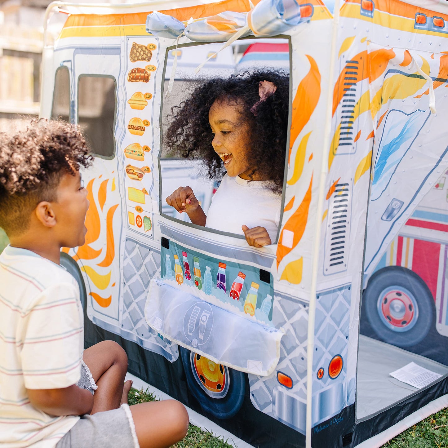 Melissa & Doug Food Truck Kids Toy Play Tent | Pretend Play | 3+ | Gift for Boy or Girl
