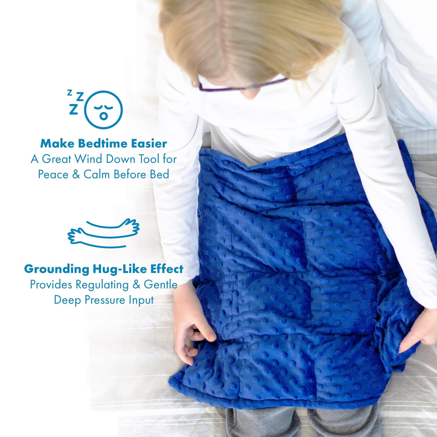 Harkla Weighted Lap Pad for Kids (Deep Blue)