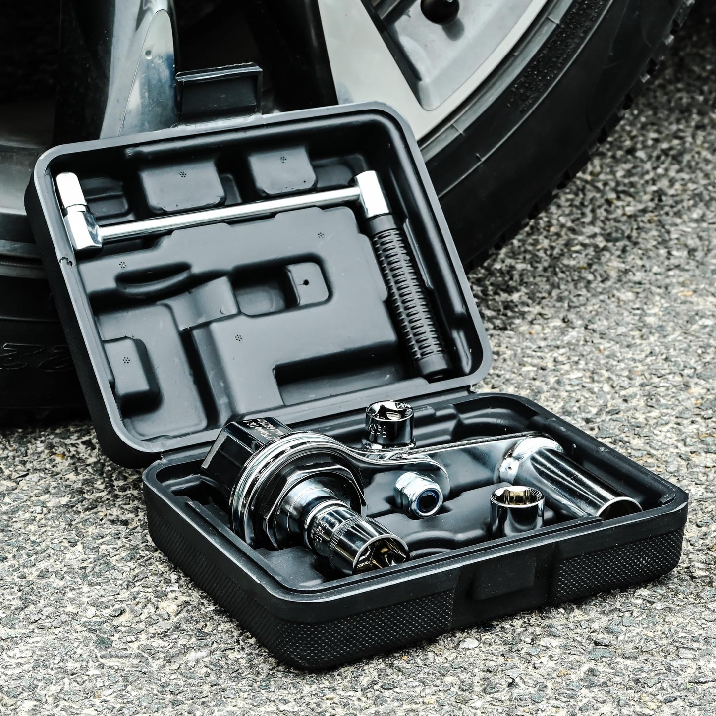 VQP Torque Multiplier Set 1/2” DR w/ 3 Sockets, Labor Saving Lug Nut Remover, Hand Lug Nut Wrench Kit, Portable Wrench Sockets Set (Max 680N/M, Upgraded 8-Point)