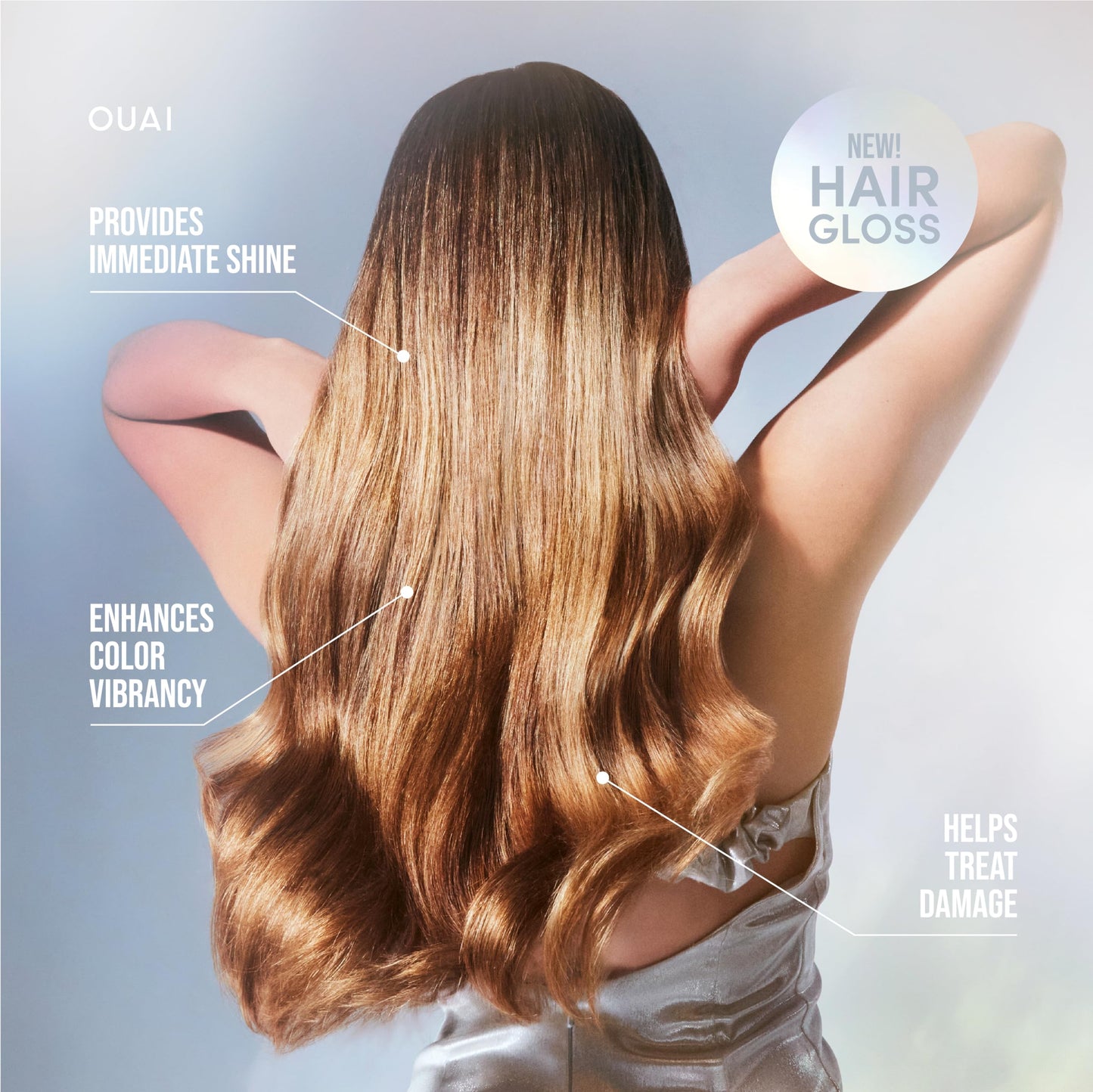OUAI Hair Gloss - In-Shower Shiny Hair Treatment with Frizz Control - Heat Protectant Hair Glaze Infused with Hyaluronic Acid, Rice Water + Panthenol - Paraben, Phthalate & Sulfate Free (6 Oz)