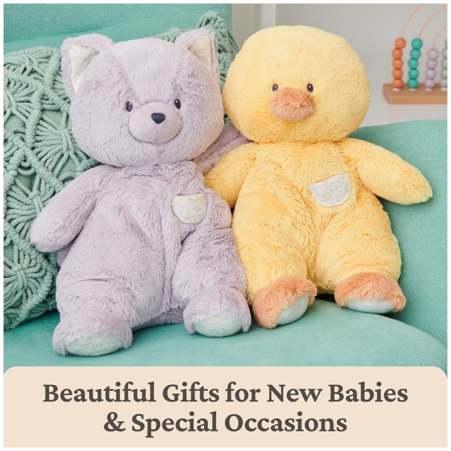Baby GUND Oh So Snuggly Hippo Large Plush Stuffed Animal for Babies and Infants, Teal, 12.5”