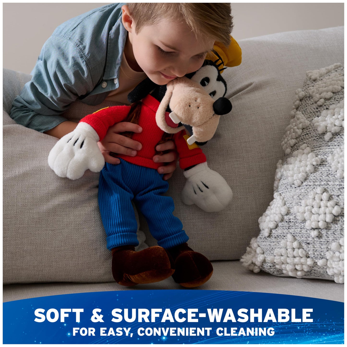 GUND Disney Official Goofy Classic Plush, Mickey and Friends, Deluxe Collector Stuffed Animal for Ages 1 and Up, Blue/White, 14”