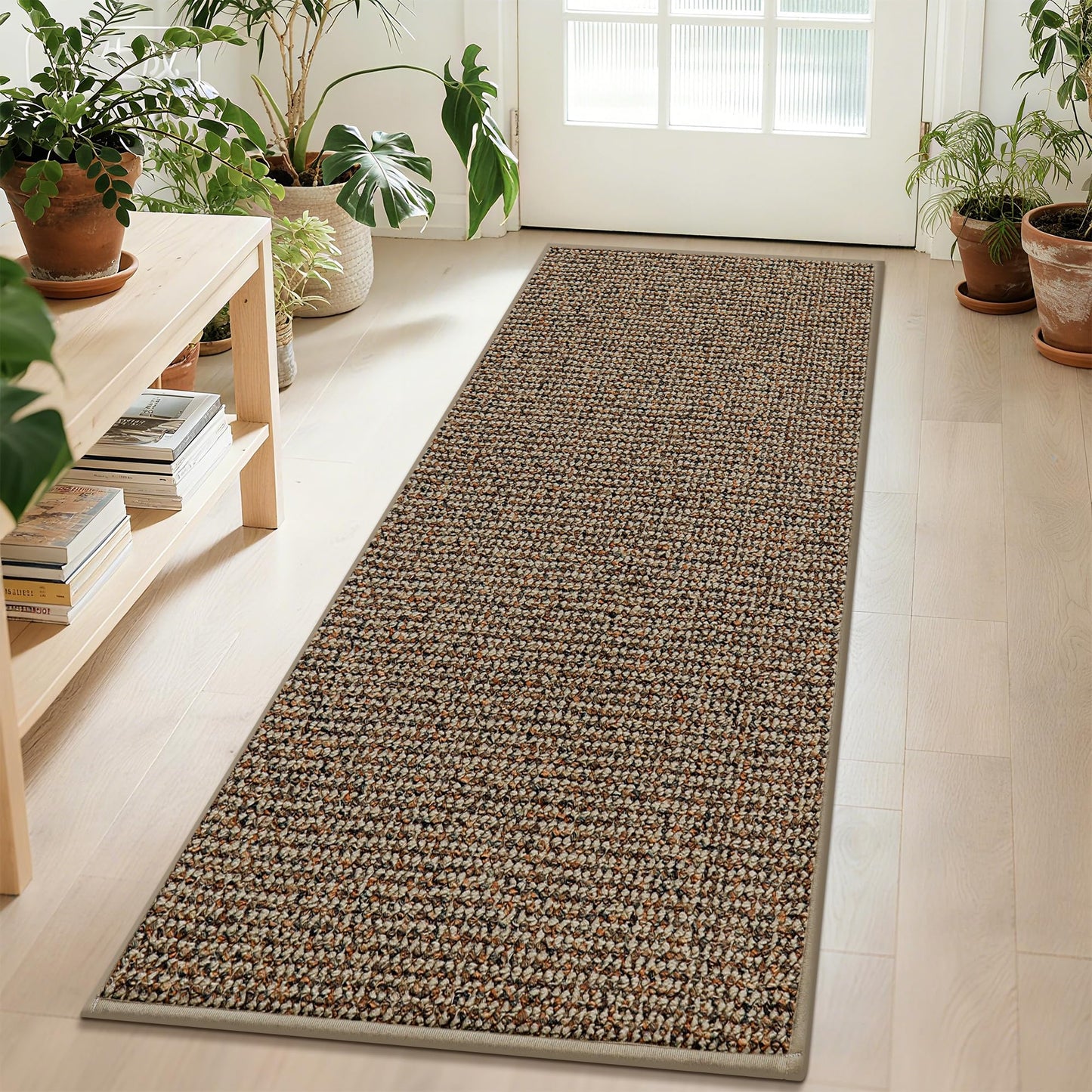 BEQHAUSE Hallway Runner Rugs 2x6, Hallway Rug Non-Slip Washable(Rolled-Up NO Creases), Runner Rug Absorbent Stain Resistant Hall Rug Carpet Runner, Entryway Rugs Floor Mat Laundry Room Rugs, Taupe