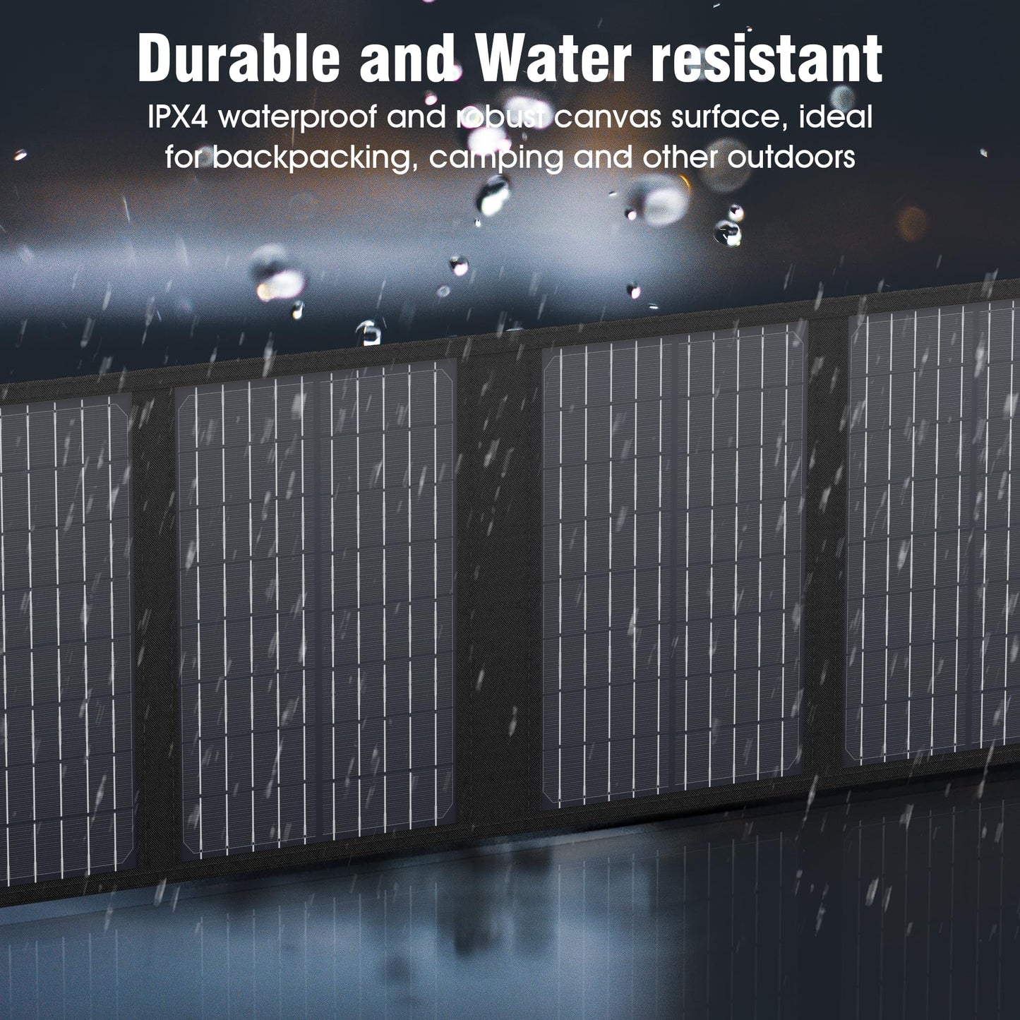 Portable Solar Panel Charger 40W Foldable Solar Panel for Portable Power Station, iPhone, iPad, Laptop, Camping Solar Panels with USB QC 3.0/USB C/18V DC, Solar Panels for Camping Outdoor Van RV Trip