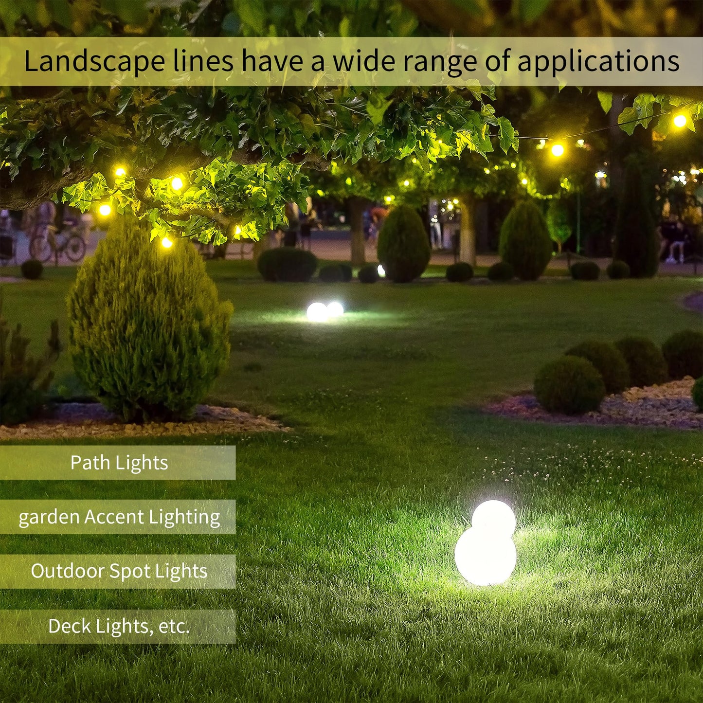 Lucky TL 14/2 Low Voltage Landscape Wire 100 Feet, 14 Gauge 2 Conductor, Outdoor Waterproof, Direct Buried Landscape Lighting Wire, Pure Copper Making (100FT)
