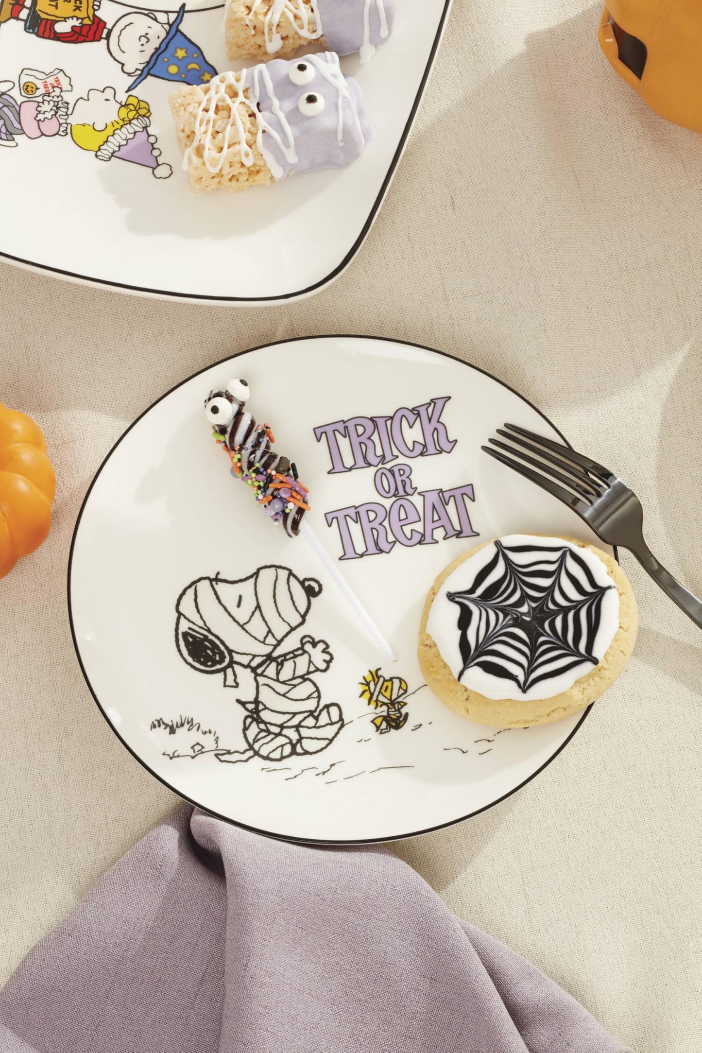 Lenox 896688 The Great Pumpkin Accent Plates, Set of 4, Assorted, Halloween