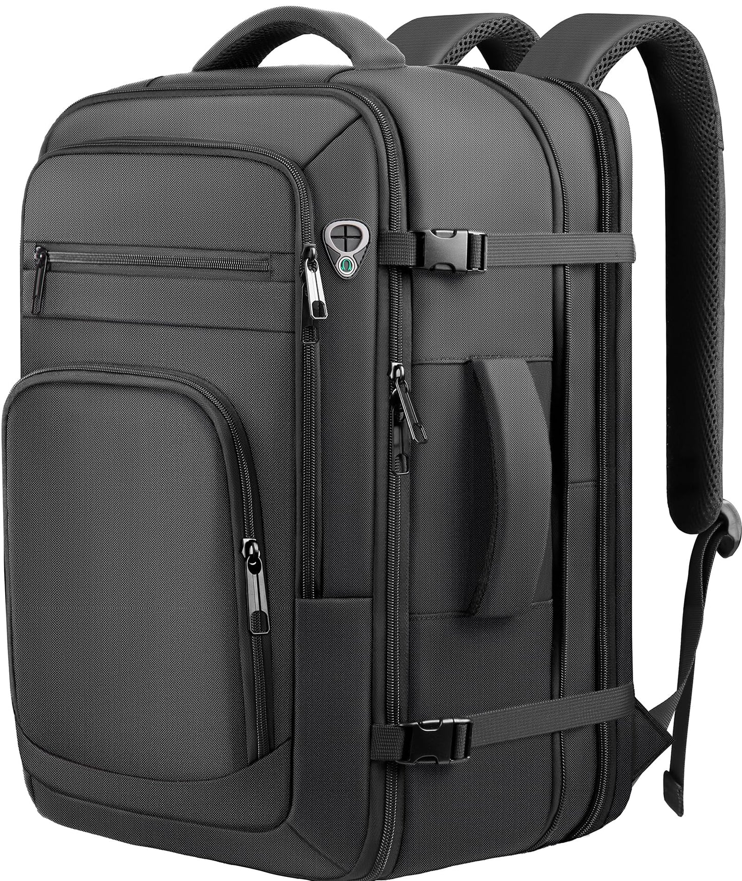Roomy Travel Backpack, Expandable 40L-50L Carry On Backpack For 17.3" Laptop,TSA Flight Approved Business Travel Backpack w/ Multiple Organizer Pockets for Work,Overnight Trip,College &Daily Commuting