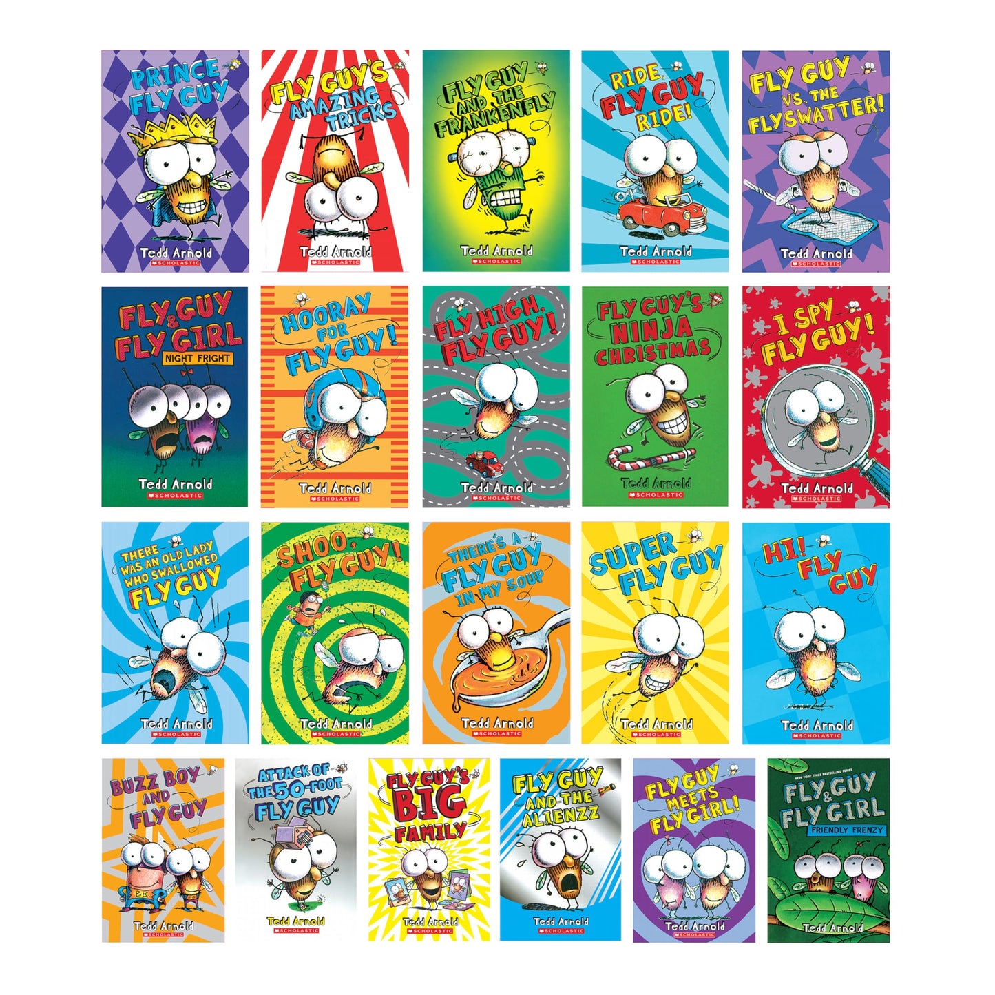 Fly Guy 1-21 Collection Complete Series Pack Set, 21 pcs Boxed Set, For 1st 2nd grade kids children,