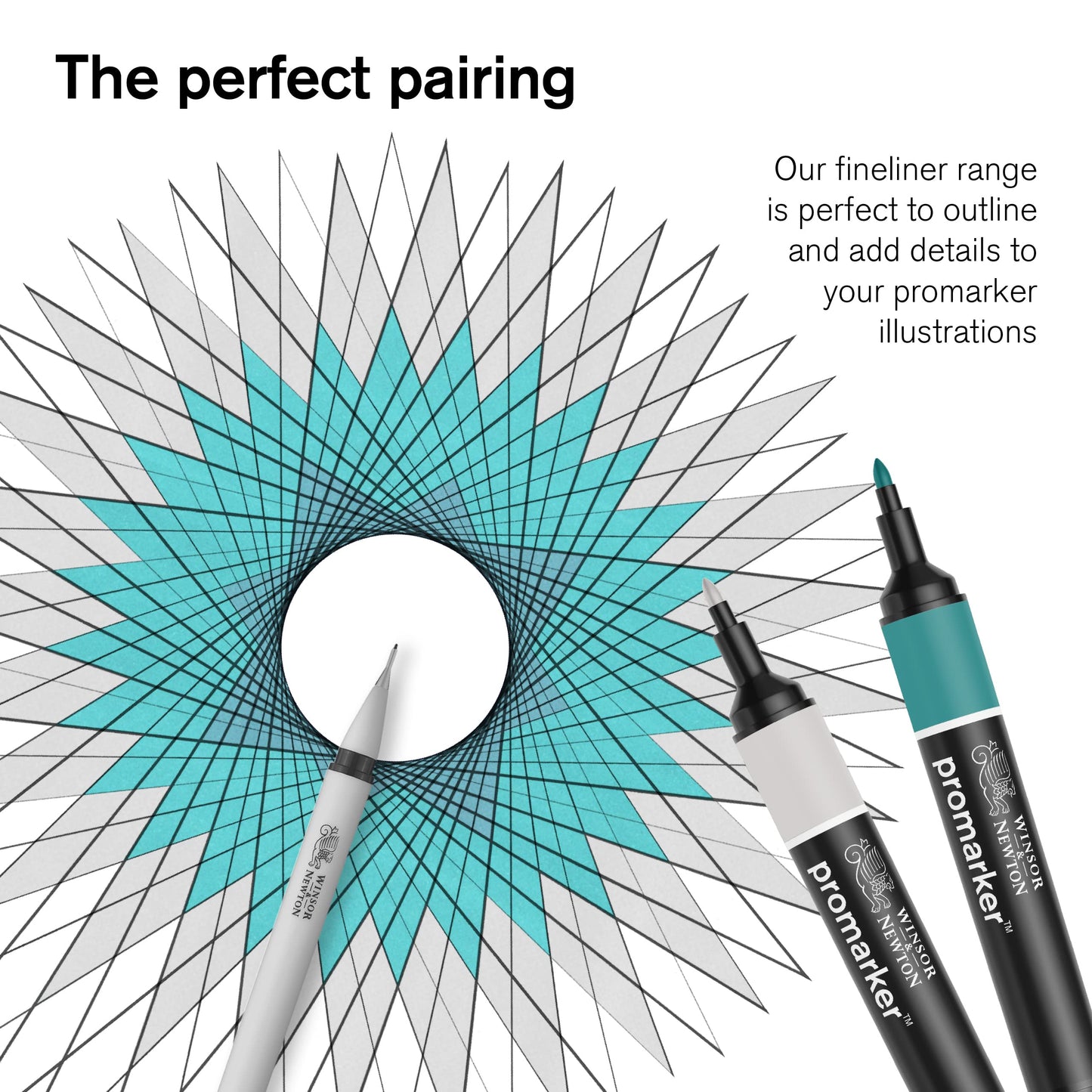 Winsor & Newton ProMarker Watercolor Marker Set, 12 Count, Basic Tones