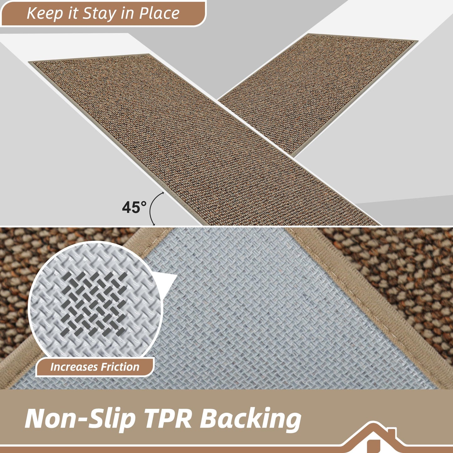 BEQHAUSE Hallway Runner Rugs 2x6, Hallway Rug Non-Slip Washable(Rolled-Up NO Creases), Runner Rug Absorbent Stain Resistant Hall Rug Carpet Runner, Entryway Rugs Floor Mat Laundry Room Rugs, Taupe