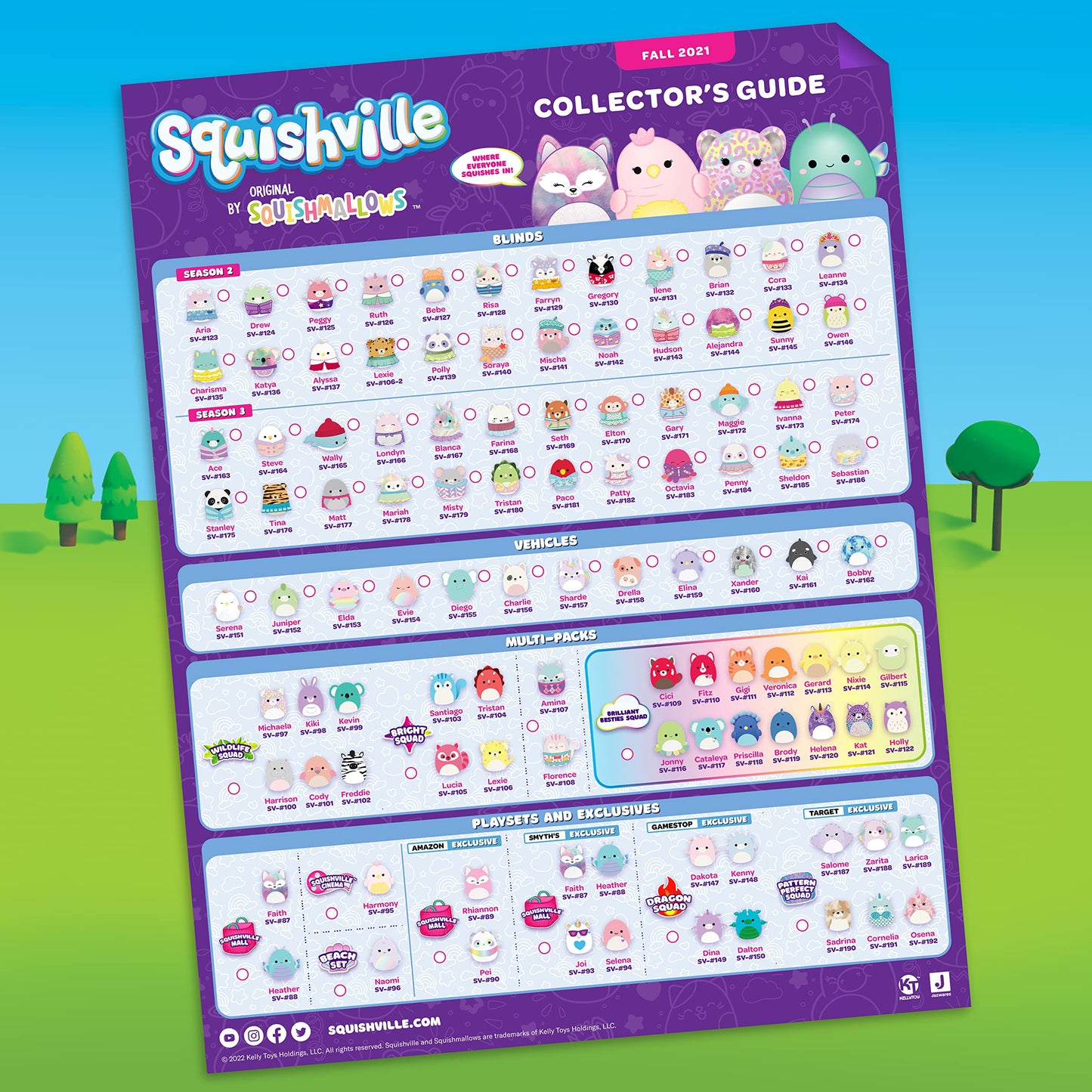 Squishville Squishmallows Mall - Two 2-Inch Mini-Squishmallows Plush Characters, Themed Play Scene, 4 Accessories (Shopping Bag, Shopping Cart, Cash Register, Arcade Machine) - Amazon Exclusive
