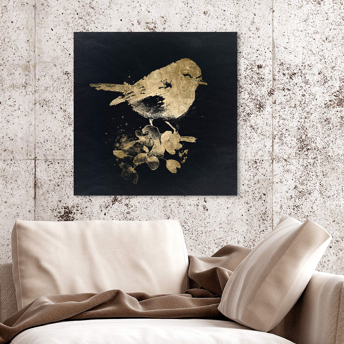The Oliver Gal Artist Co. Animals Wall Art Canvas Prints Bird' Home Décor, 20" x 20", Black, Gold