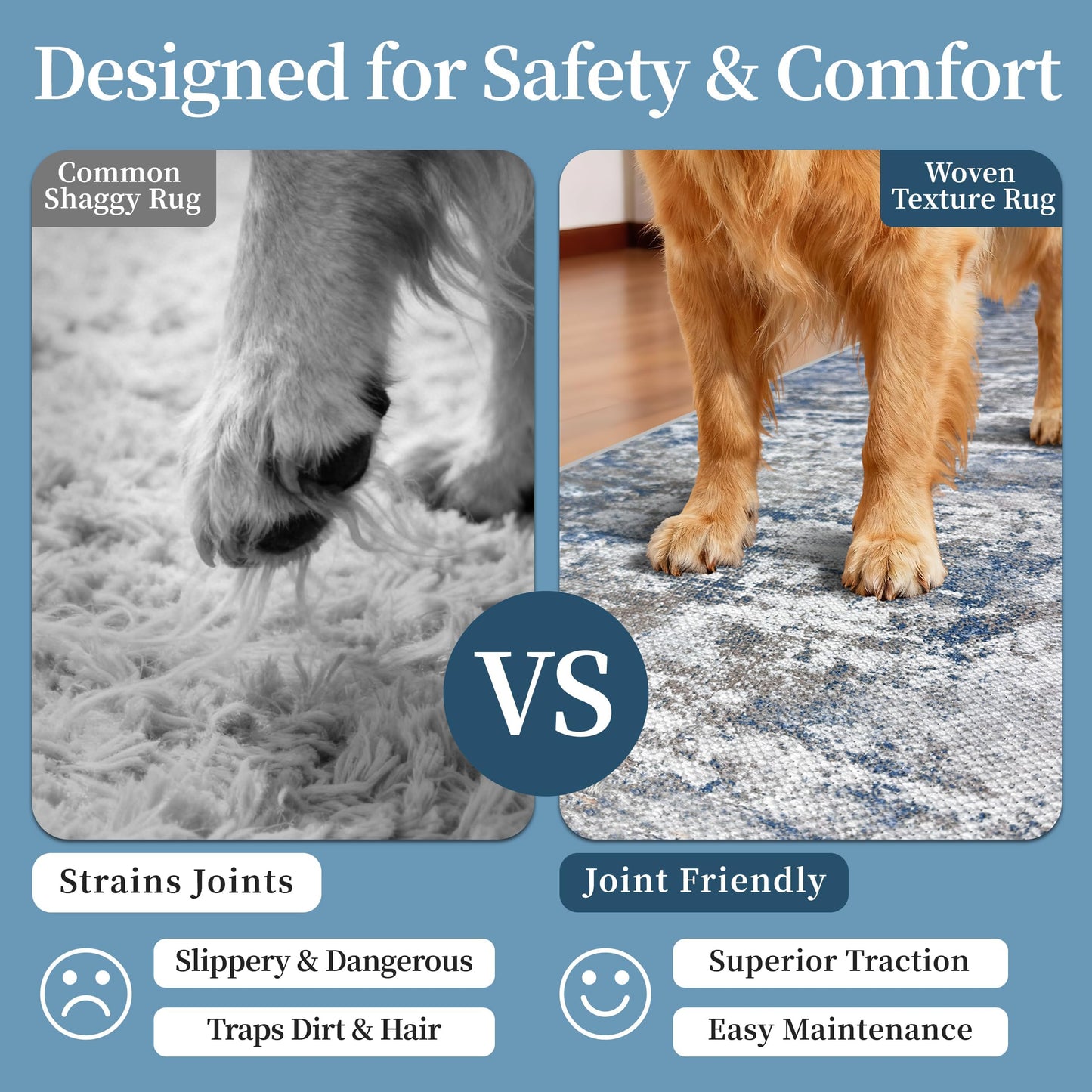 TTelephant Washable Carpet Runners for Hallway 12ft-Non Slip Floor Runners for Dogs, Abstract Hallway Runner Rug with ‌Silicone Backing, Stain Resistant Rug for Indoor High Traffic,2.6x12,Multi