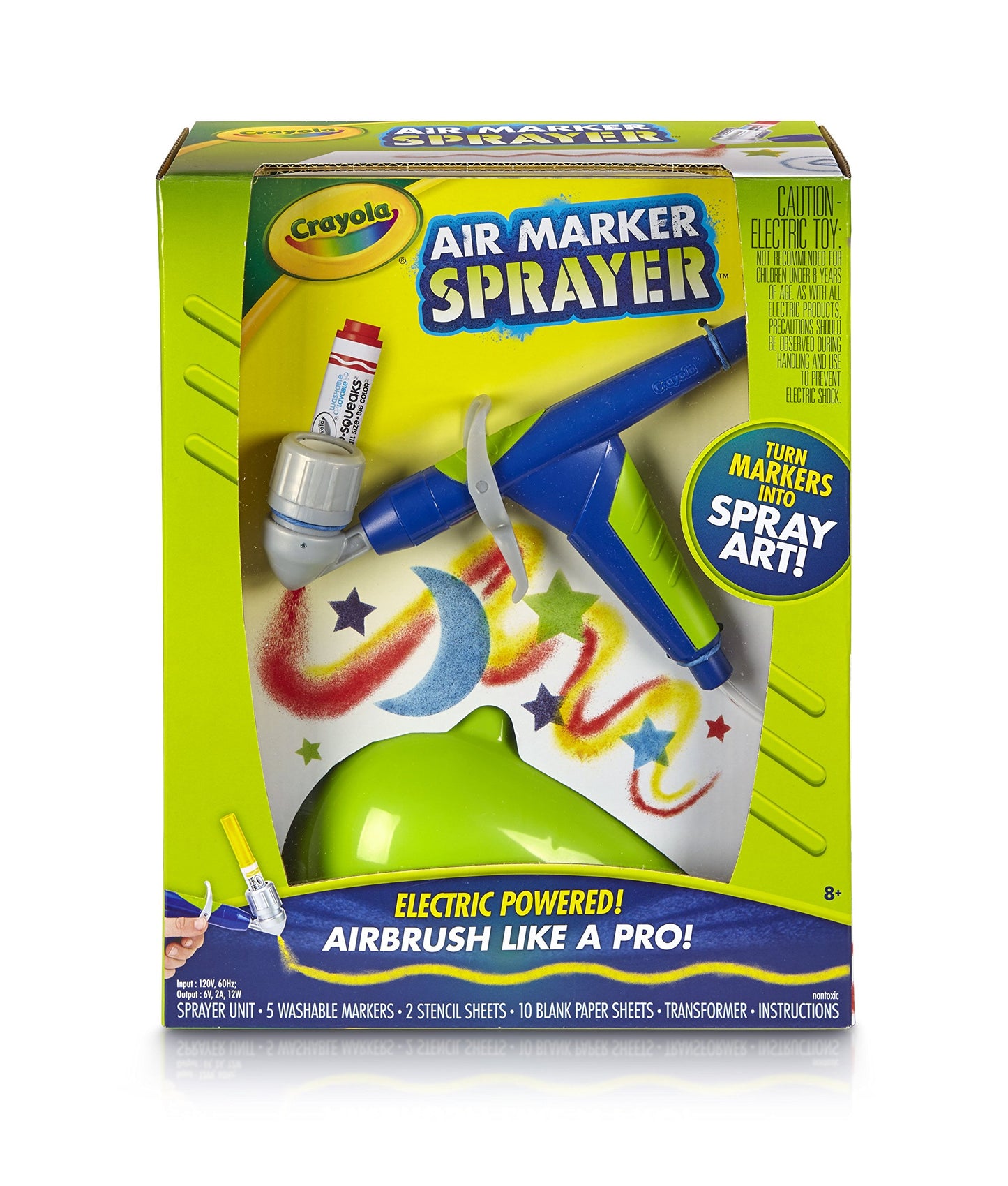 Crayola Air Marker Sprayer, Marker Art Tool, Turn Markers Into Spray Art, Airbrush Like a Pro,