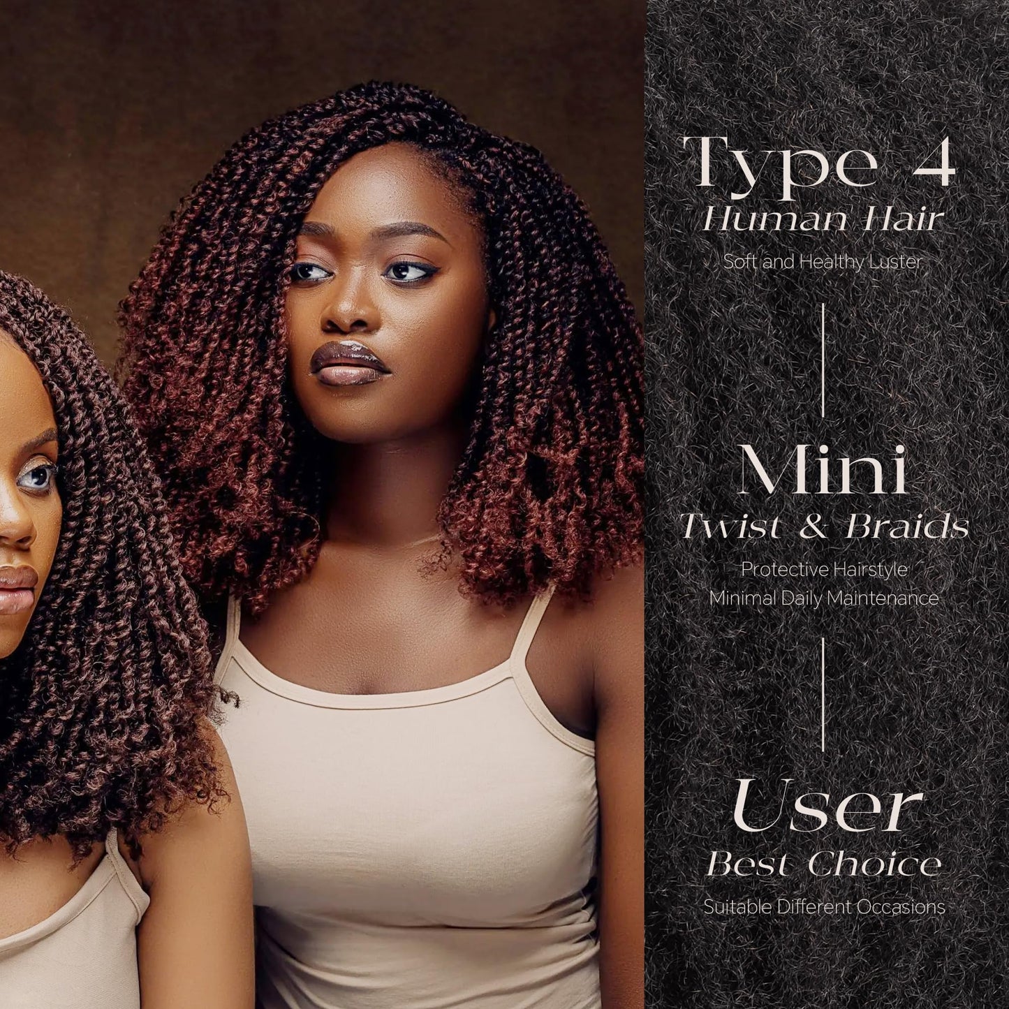 BLL Afro Kinkys Bulk Human Hair-100% Human Hair for Mini Twist Braiding Dreadlock Loc Extensions Afro Kinky Curly Hair Bulk Black Color (1B, 16 Inch (Pack Of 1))