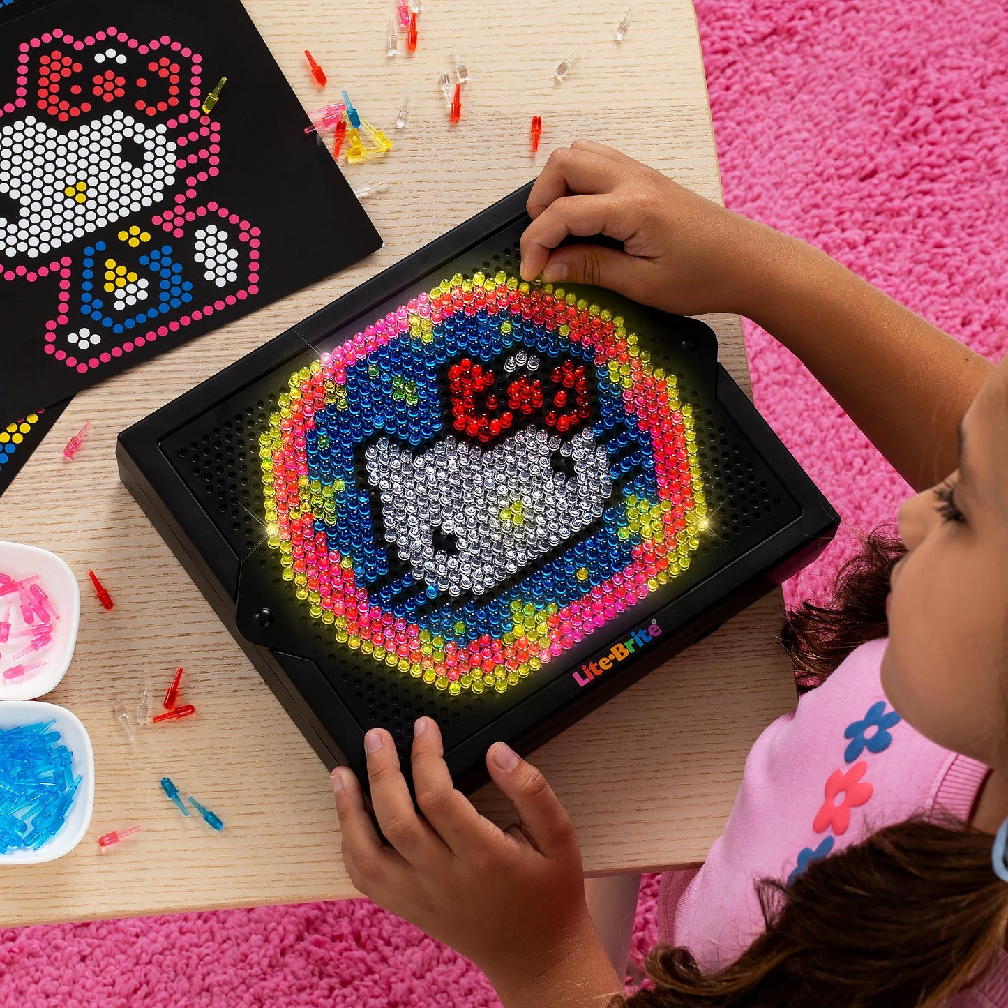 Lite-Brite Super Bright HD, Hello Kitty Edition - Create Art with Light, Enhances Creativity, Gift for Girls and Boys Ages 6+
