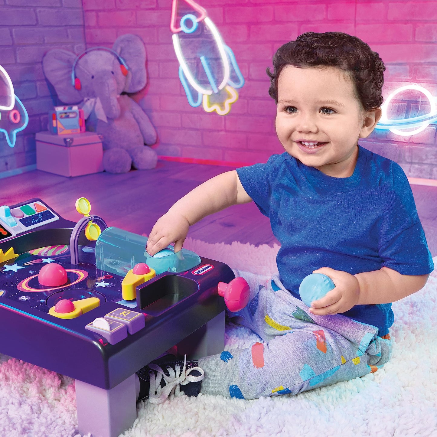 Little Tikes Old School My First Pinball Activity Table, Letters, Numbers, Planets, Counting, Sounds, Learning, Lights, Retro, Preschool Toy for Toddlers Girls Boys Ages 12 Months, 1-2 Years