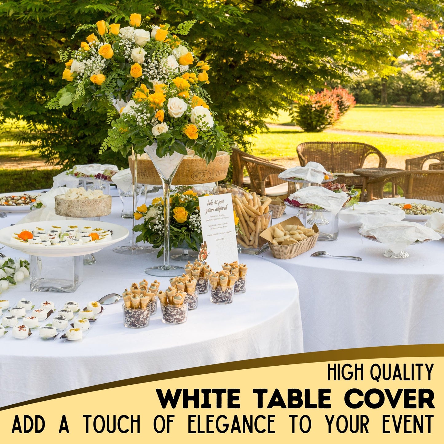Cozy Luxe Home 10-Pack 82in White Round Paper Tablecloths Disposable | Table Cloth Cover with Plastic Backing | Elegant and Easy Cleanup Round Table Cover for Any Events