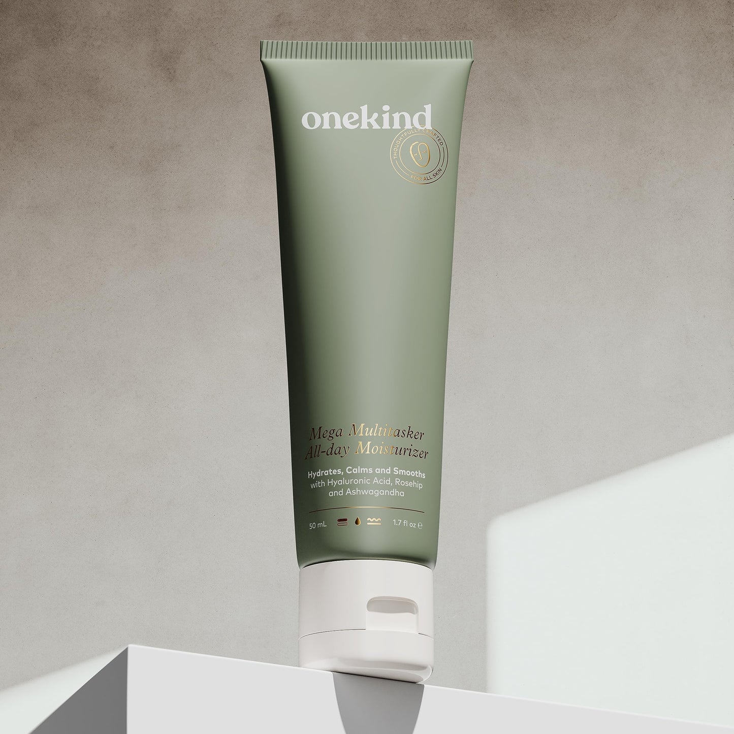 Onekind Mega Multitasker All-day Moisturizer, Corrective Anti-Aging, Lightweight, Non Greasy Hydration with Hyaluronic Acid & Ashwagandha, Quick Absorbing Erases Fine Lines & Wrinkles, for Men & Women