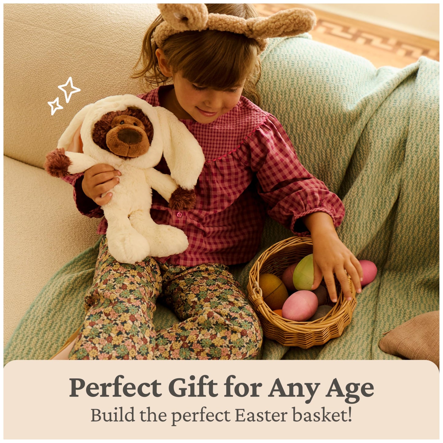 GUND Philbin Bunny Plush, Premium Teddy Bear with Easter Bunny Costume, Stuffed Animal for Ages 0 and Up, 10”