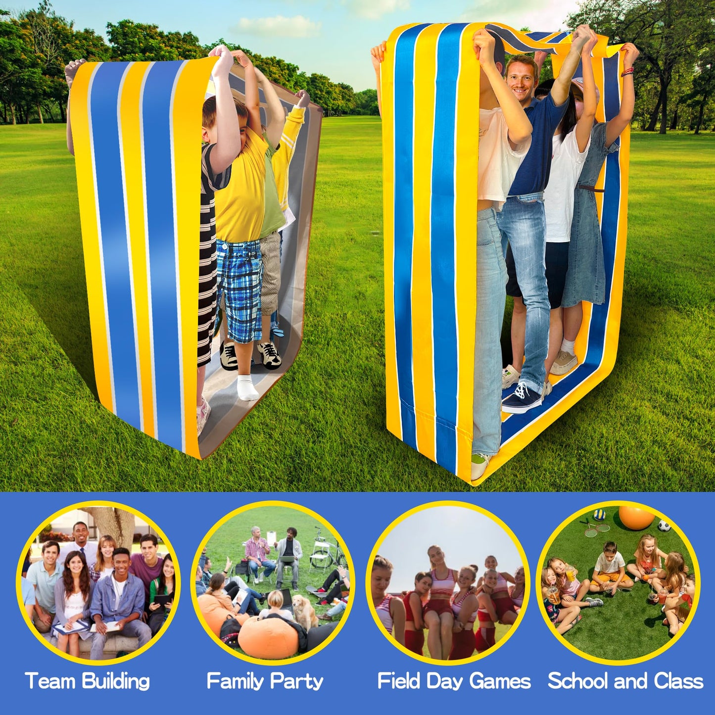 Yanacc Team Building Games Teamwork Games for Working Adults, Group Activities Mat for School Students Teens, Field Day Games (26ft, Pack of 2)