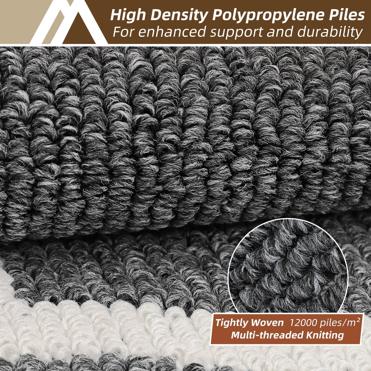COSY HOMEER Long Kitchen Floor Mats for in Front of Sink Super Absorbent Kitchen Rugs and Mats 24"x79" Non-Skid Kitchen Mat Standing Mat Washable,Polypropylene,Dark Grey,Frame