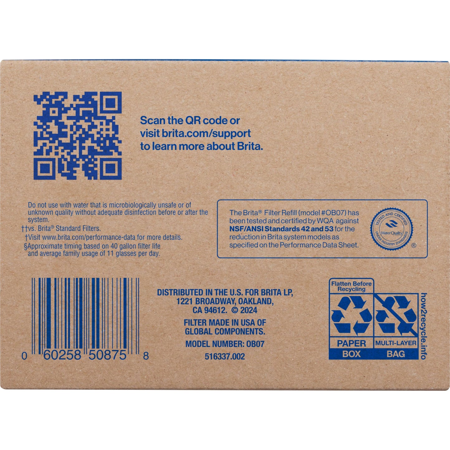 Brita Refillable Water Filter Refill Packs for Pitchers and Dispensers, BPA-Free, 80% Less Plastic*, Each Lasts Two Months, For Use with Refillable Shell (Sold Separately), 6 Filters
